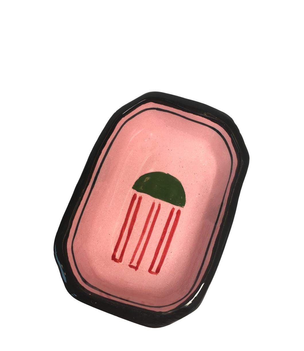 Hedi bowl green/brick-red