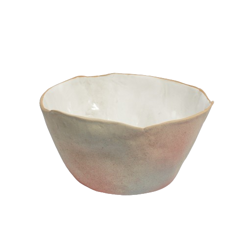 Wavy big bowl multicolored
