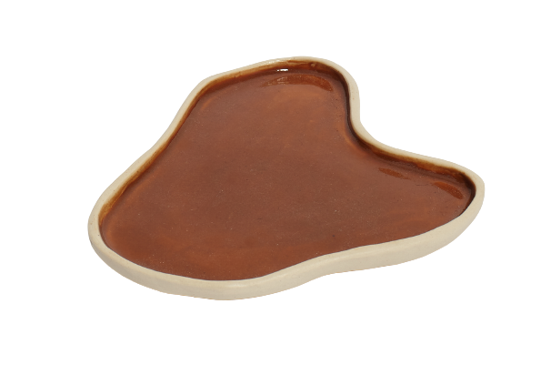Puddle plate small chocolate