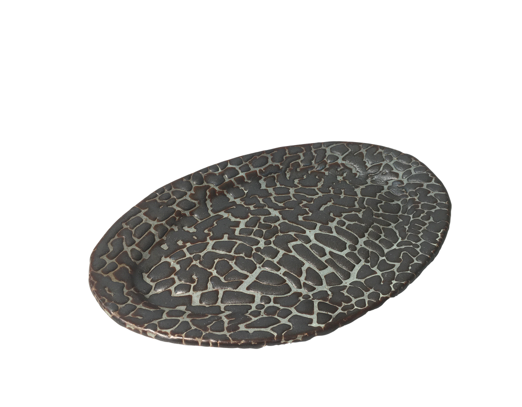 Hikidashiguro plate blue